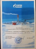 Паспорт готовности ПАО "Газпром"