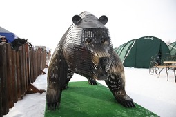 Скульптура медведя от специалистов Управления аварийно-восстановительных работ ООО «Газпром добыча Надым»