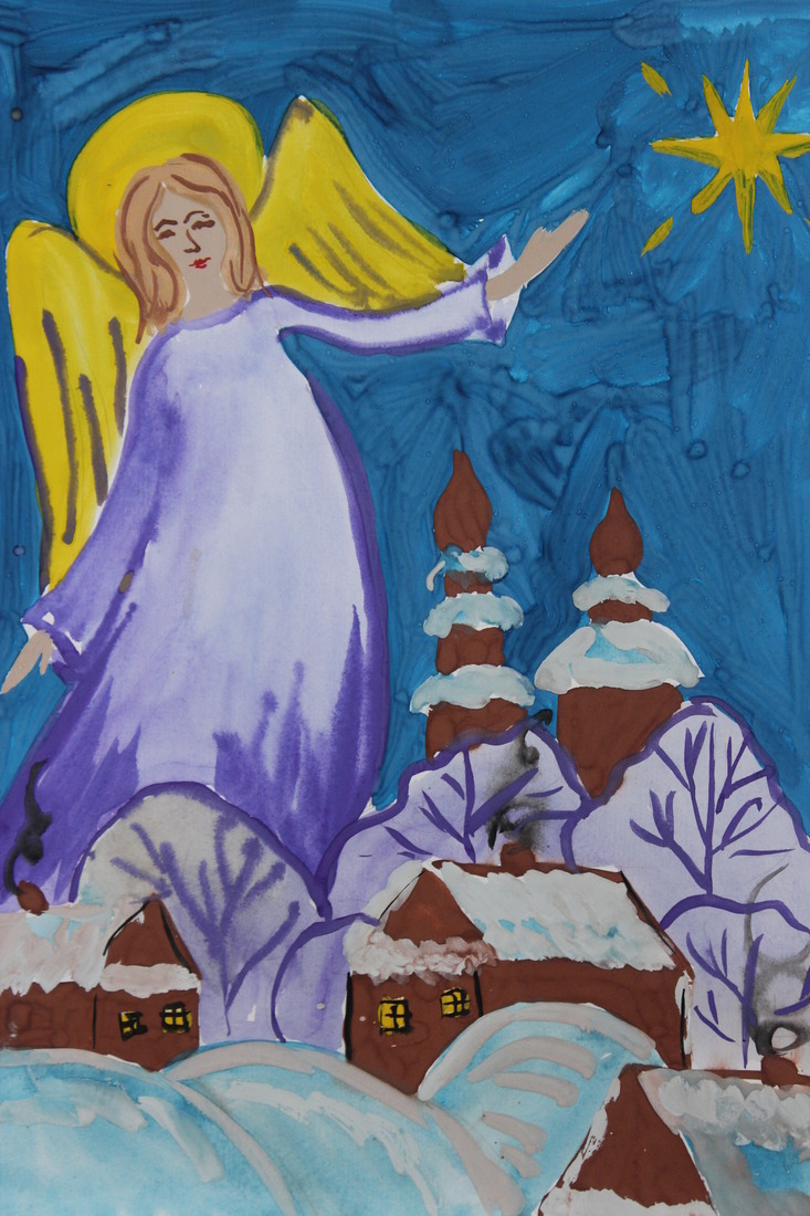 Картина «Рождественская звезда», написанная Настей Симкиной, станет для Северного филиала своеобразным оберегом