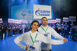 Репетиция церемонии открытия Фестиваля. Делегация "Газпром энерго"